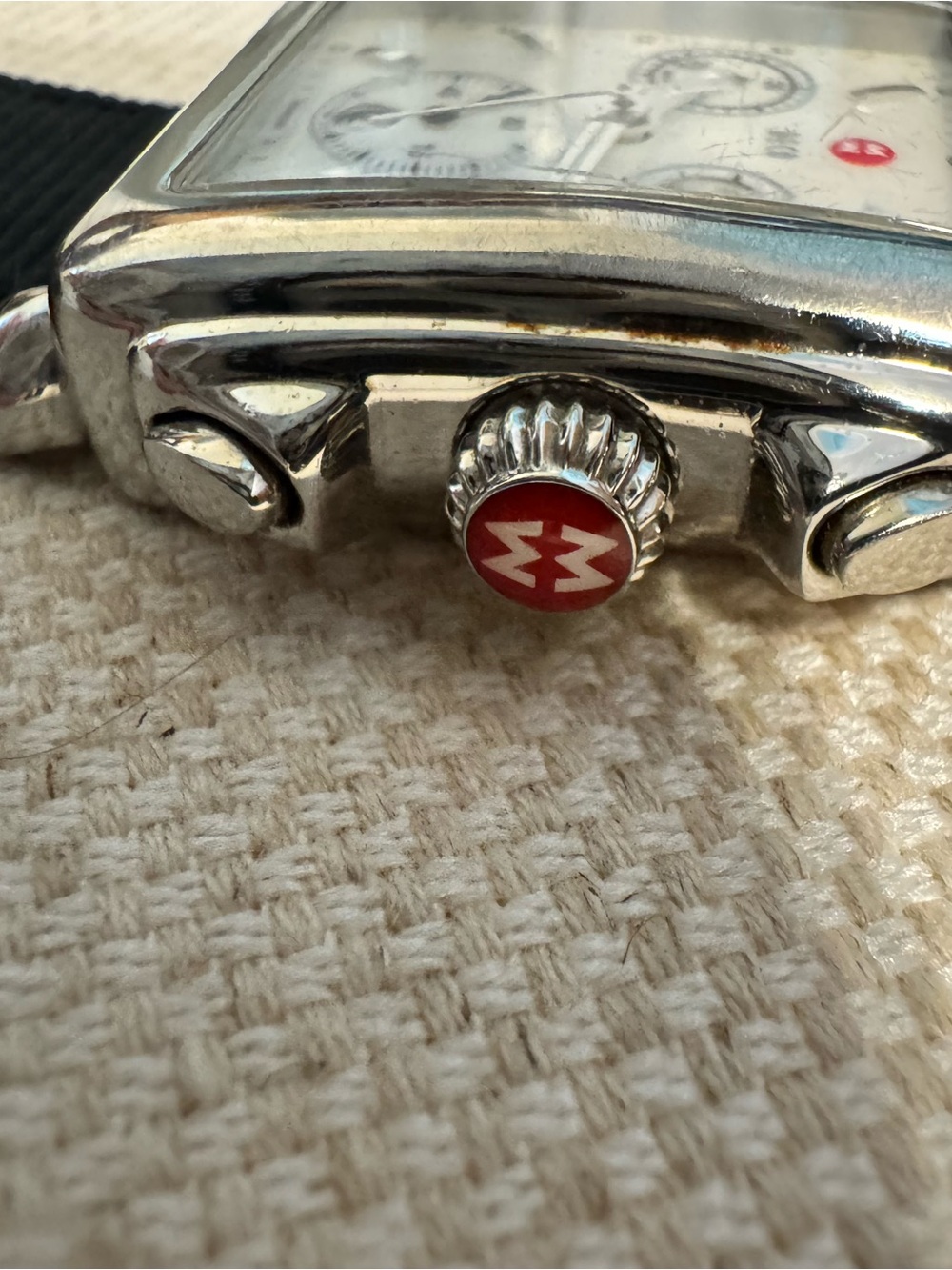 Michele Deco Chronograph Swiss Watch Stainless Steel and Mother of Pearl Dial - Picture 3 of 4